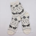 Classical deer feather yarn cosy socks